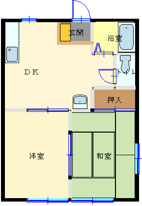 前橋市大利根町のアパートの間取り