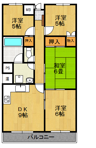 CO-OP錦町マンションの間取り