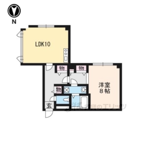 【京都市中京区梅忠町のマンションの間取り】