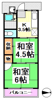 杉並区和泉のアパートの間取り