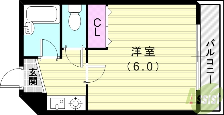 尼崎市武庫之荘本町のマンションの間取り