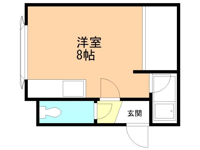 函館市柳町のアパートの間取り