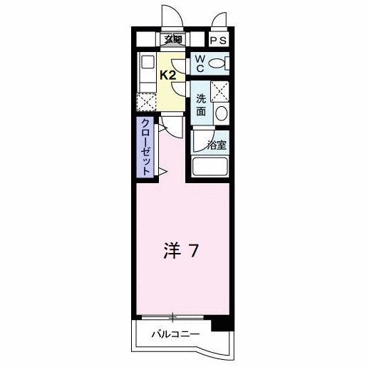 北九州市小倉南区徳力新町のマンションの間取り