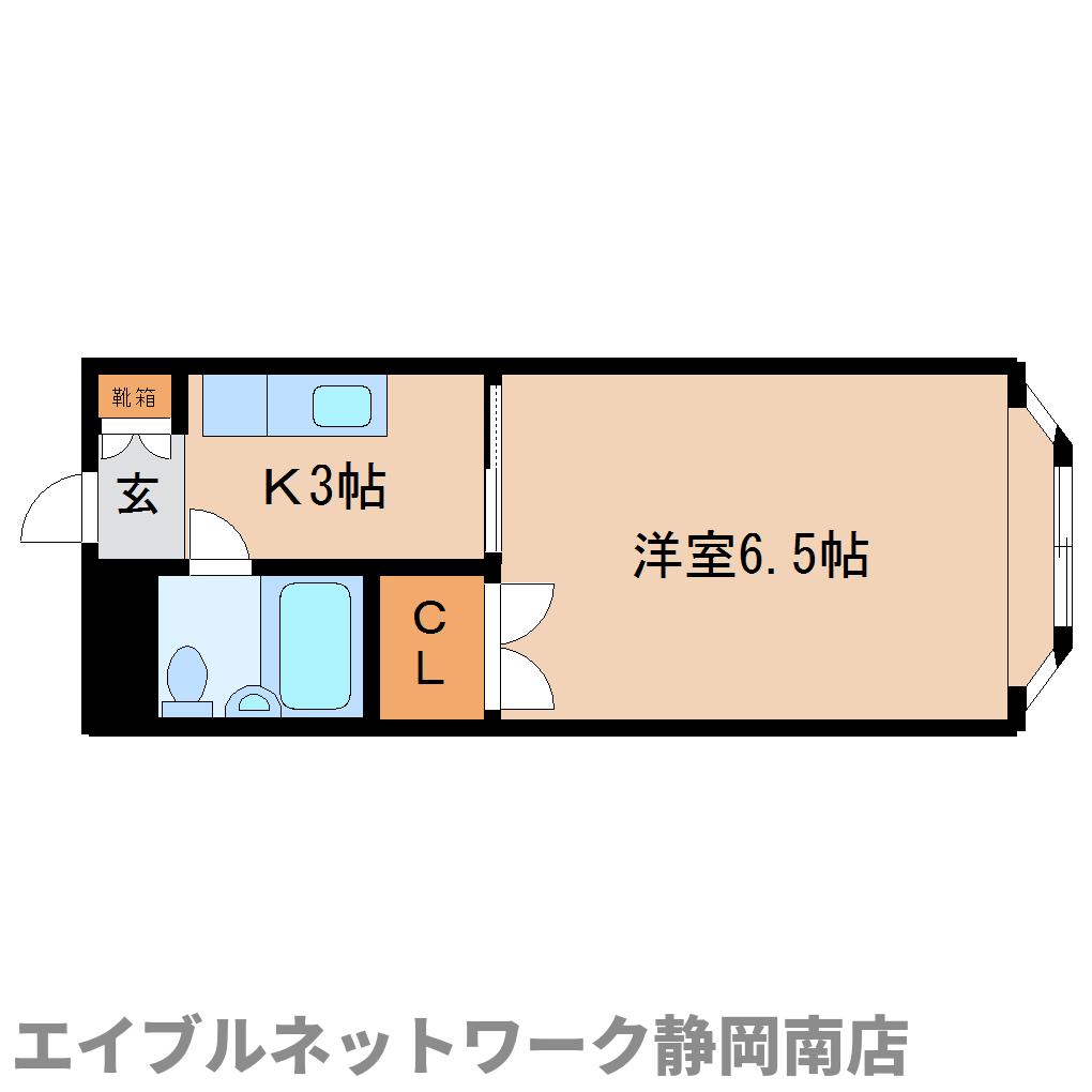 静岡市駿河区大谷のマンションの間取り