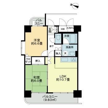 ライオンズマンション立町の間取り