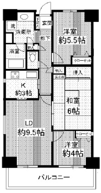 クレストヒル中野木の間取り