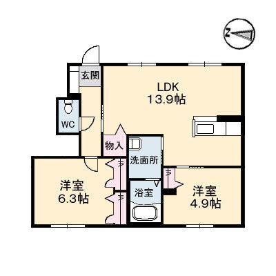 鳳鳴館　II棟の間取り