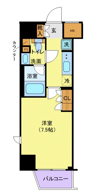 ジェノヴィア新宿早稲田グリーンヴェールの間取り