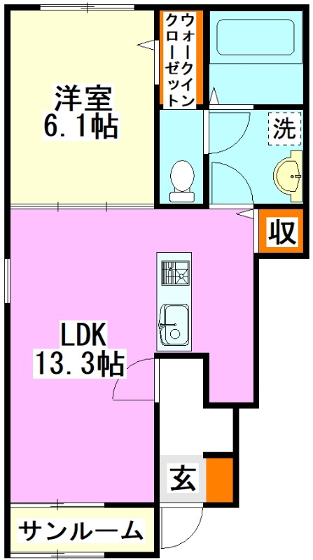 コート・ソレイユ伊川Ａの間取り