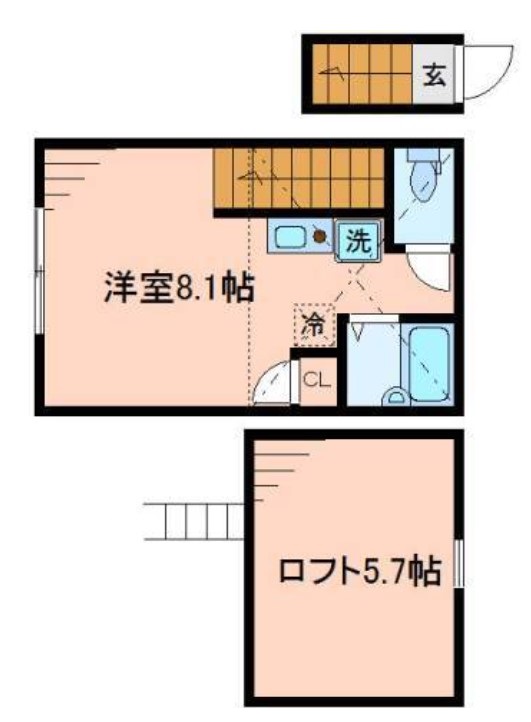 東京都板橋区中台３（アパート）の賃貸物件の間取り