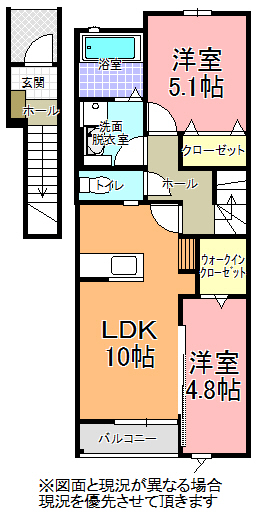 アンソレイエIIの間取り