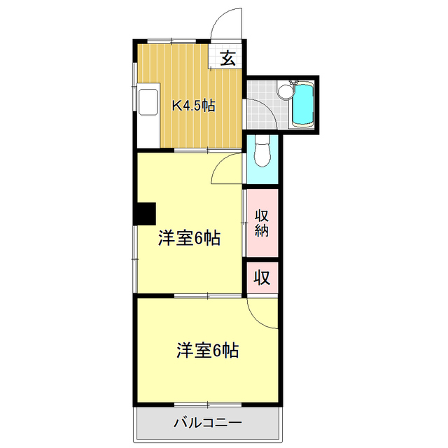 当田ハイツの間取り