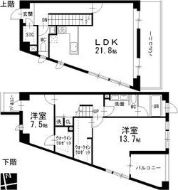 名古屋市千種区御棚町のマンションの間取り