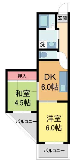 ランバー西園の間取り