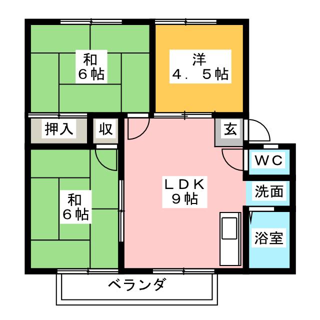 サンシティ福寿　Ａ棟の間取り