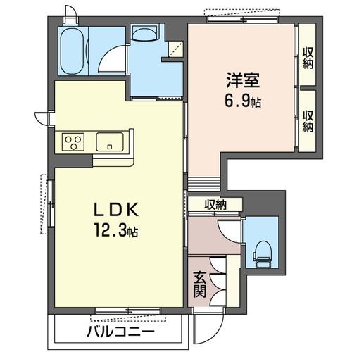 【シャーメゾン　ウィステリアの間取り】