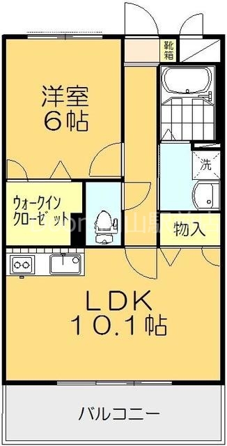 岡山市北区今保のマンションの間取り