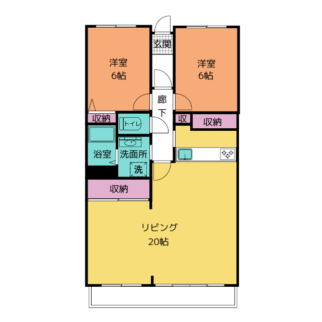 ビラ三秀山中の間取り