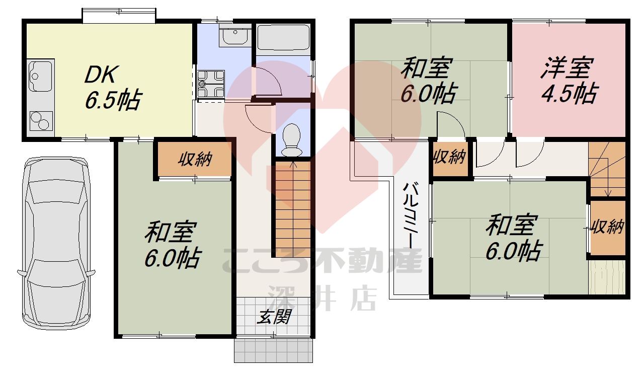 寝屋川市池田旭町戸建の間取り