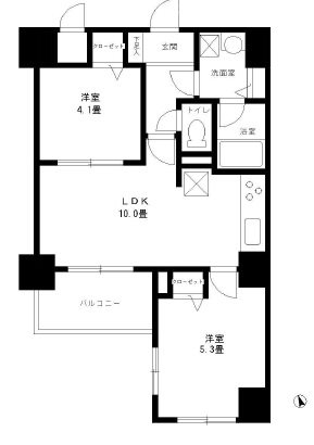 パークアクシス西船橋の間取り