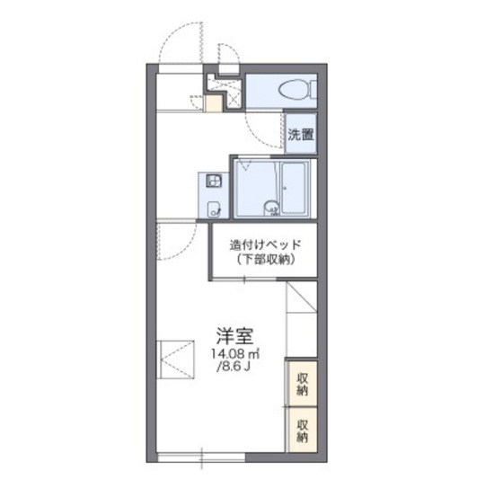 岡山市東区瀬戸町江尻のアパートの間取り