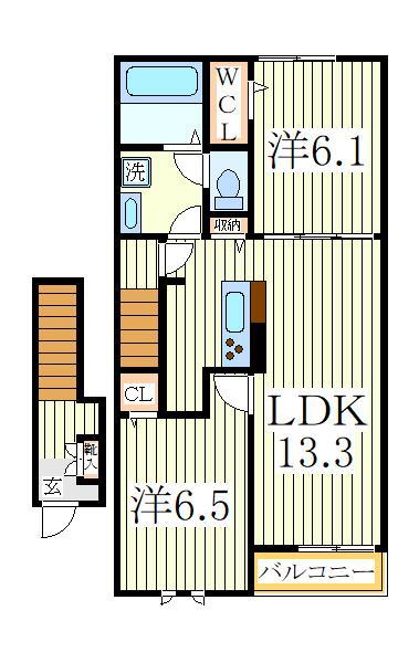 プラーンドルＸIIIの間取り