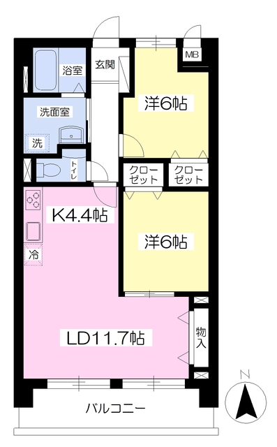 【石和駅前ハイネスの間取り】