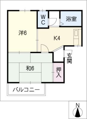 アトウレ上挙母Ｂ棟の間取り