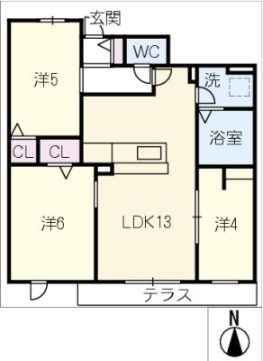 ベルリード外山の間取り