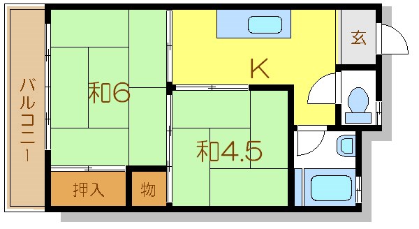 江戸川区鹿骨のマンションの間取り