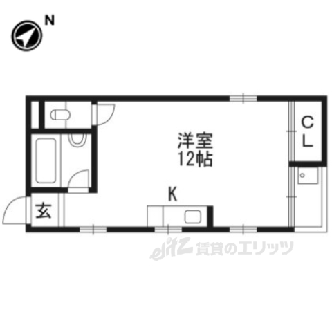 【宇治市小倉町のマンションの間取り】