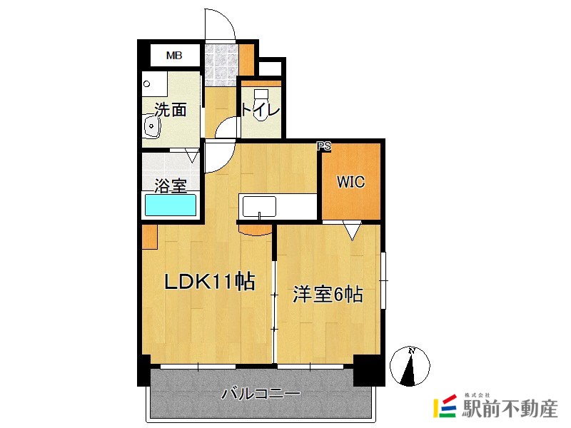 筑紫野市二日市南のマンションの間取り