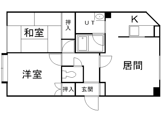 札幌市厚別区厚別南のアパートの間取り