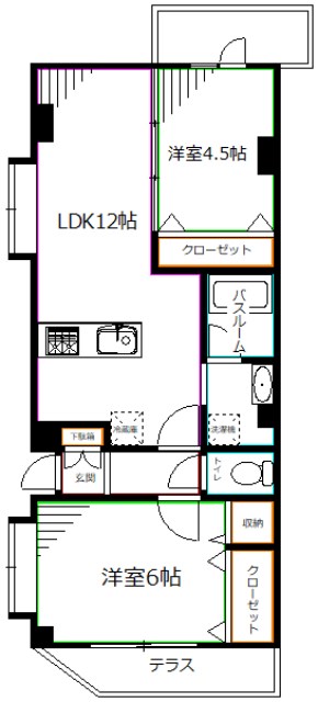 杉並区井草のマンションの間取り