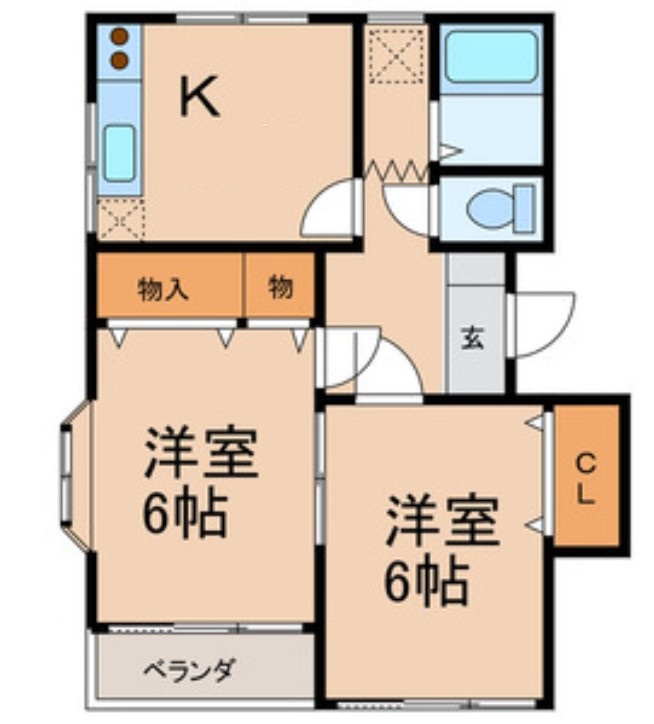 白井市冨士のアパートの間取り