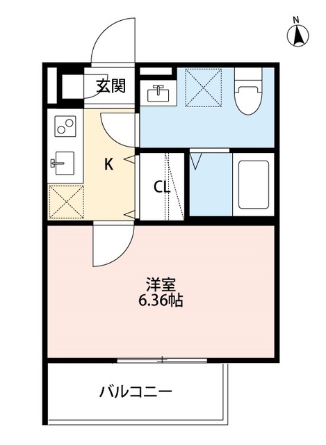 東大阪市鴻池町のアパートの間取り