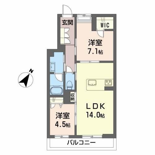 豊川市蔵子のマンションの間取り