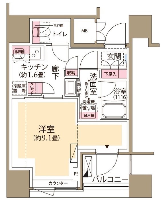 フロール横濱関内の間取り