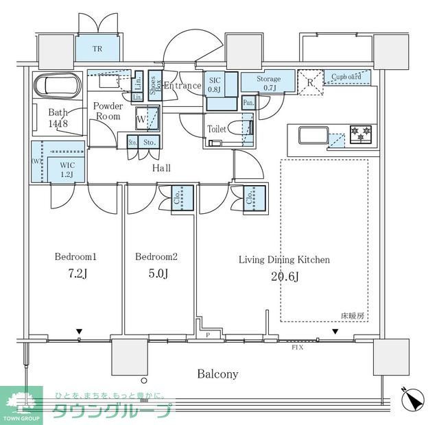 品川区小山のマンションの間取り