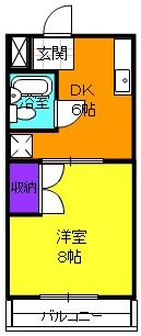 掛川市下俣南のマンションの間取り