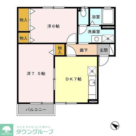 さいたま市西区大字西遊馬のアパートの間取り