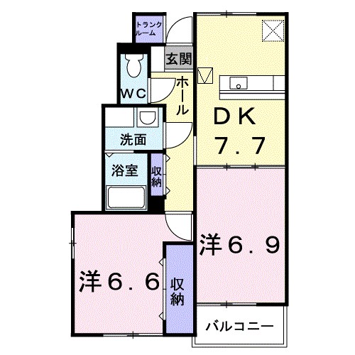 ナイスプラザ　Ａの間取り