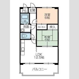 【豊橋市大岩町のマンションの間取り】