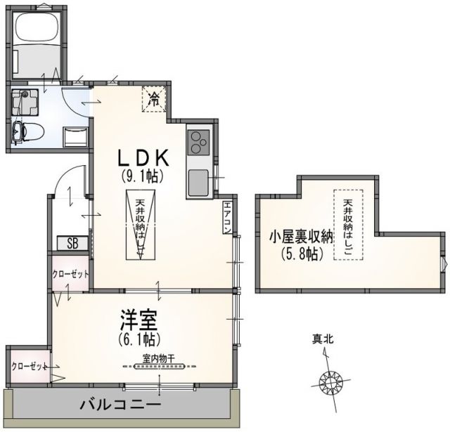 サンライズ百草園　E棟の間取り