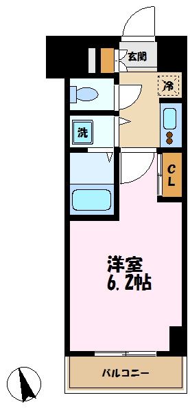 川崎市高津区二子のマンションの間取り