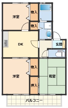 セジュール重根　A棟の間取り