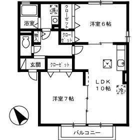 コンフォートハイツ　A棟の間取り