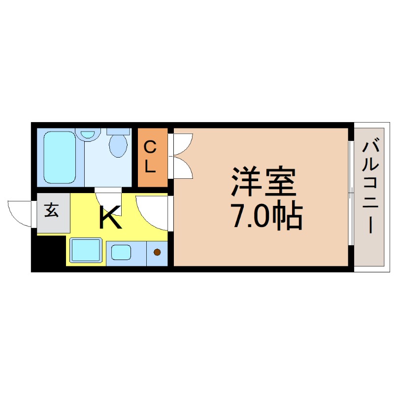 地下鉄名城線 矢場町駅 徒歩5分 4階建 築37年の間取り写真