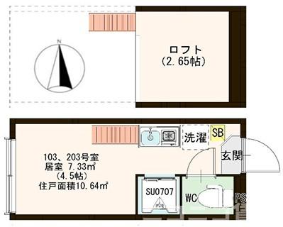東武東上線 大山駅 徒歩9分 2階建 築8年の間取り写真