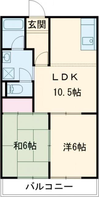 リバティはやのA・Bの間取り写真